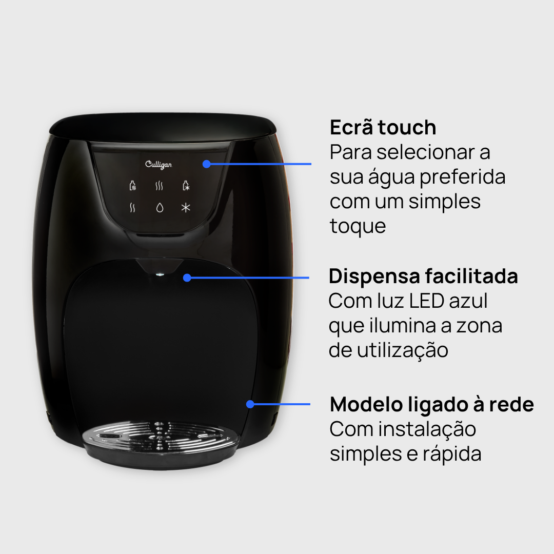 Dispensador de água filtrada Touch