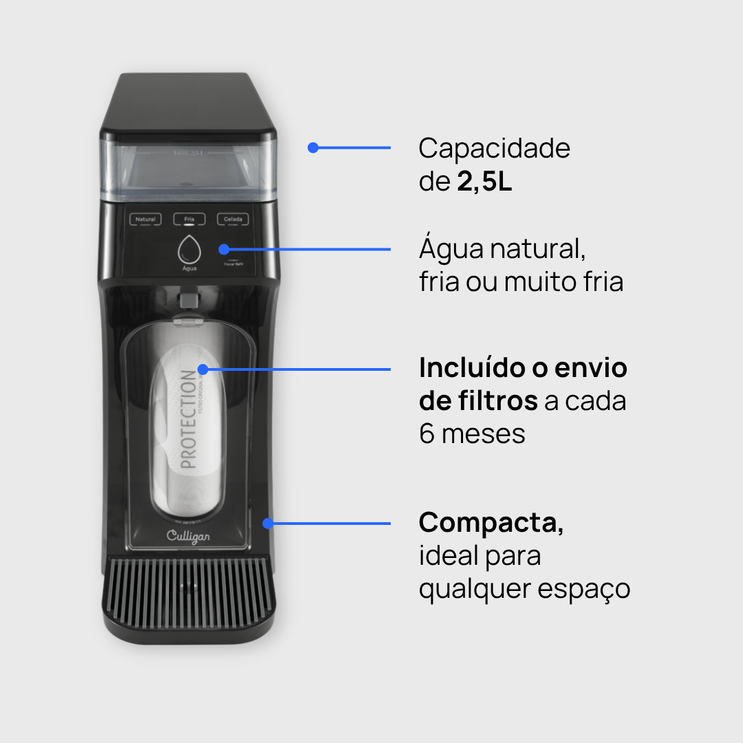 Dispensador de água filtrada Freedom